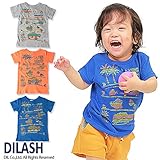 (ディラッシュ)DILASH 盛夏'15 南国柄半袖Tシャツ 80 オレンジ
