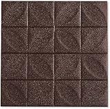 CAETNY 3D PE Foam Wall Stickers، Waterproof Tear-Off Sticker Baffle، Living Room Bedroom Office Corridor Wall Decoration، Brown، قطعة واحدة