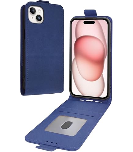 Amazon.co.jp: iPhone 15 6.1インチ 用 ケース 手帳型 本革 縦式 縦