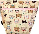 ポーチェ(pouche) 消臭ポーチ Ｓサイズ ししゅう調ネコ柄 (クリーム)