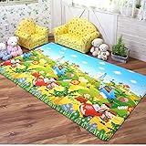 Dwinguler Eco-friendly Waterproof & Slip Resistant Reversible Kids Playmat (Safari Theme) by Dwingul