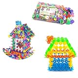 Eleoption 知育玩具 立体パズル 子供おもちゃ 雪の花びら プラスチック製 積み木セット　子供の教育知能　組み合わせパズル スノーフレーク柄 ブロックトイ 雪の形 組み合わせ カラフル　知育あ