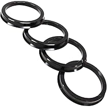 Amazon | ハブリング アルミ ブラック 4枚セット ツバ付き 黒 外径73 φ