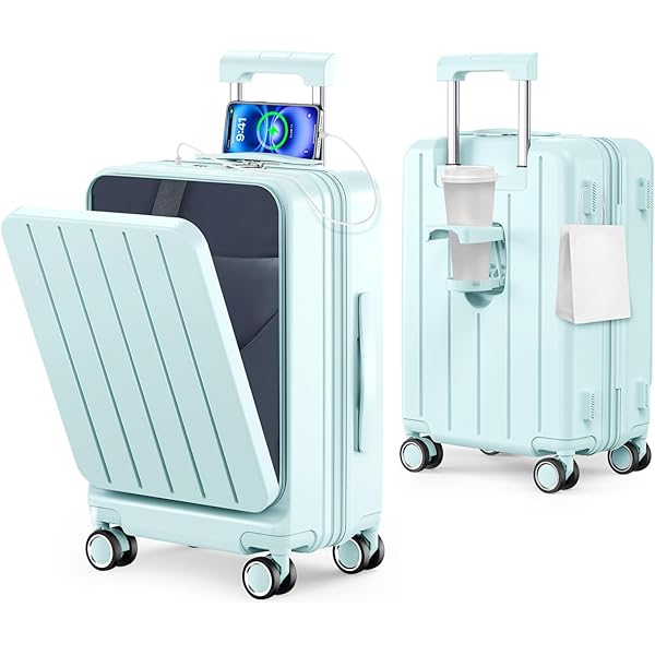 Amazon | [lanbao] アルミフレームスーツケース 多機能フロント