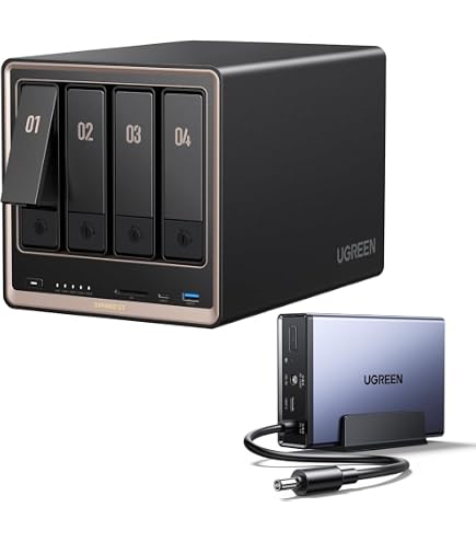 Amazon.co.jp: UGREEN NASync DXP4800 GT 4ベイNASバンドル、1M USB