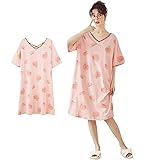 [Ishihara liacceai] ネグリジェ パジャマワンピース レディース ルームワンピース 半袖 Tシャツ 快適 ゆったり通気 肌に優しい 柔らかい ネグリジェ 部屋着 無地 春 夏 秋