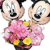 花 誕生日 フラワーギフト おまかせアレンジメント ディズニーバルーン付