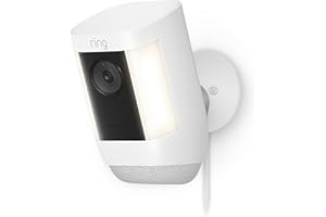 Ring Spotlight Cam Pro Wired | Retinal 2K, 3D Motion Detection, Bird's Eye View, LED Spotlights, DIY installation | With 30-day free trial of Ring Protect Plan
