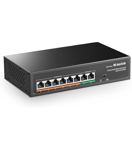Amazon.co.jp: MokerLink 8ポートギガビットPoEスイッチ、8 PoE+ポート