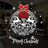 AWHAO ウォールステッカー　クリスマスステッカークリスマス トナカイ Merry CHRISTMAS かわいい 子供部屋 窓 壁紙