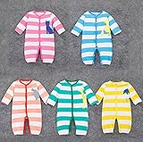 春 ベビー赤ちゃん　新生児連体服　長袖カバーオール　バックスタイル イエロー (70cm -80cm -90cm- 95cm 4点セット) z3843 5番【4点】