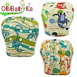 OHBABYKA遊びパンツ 0-3歳 べビー 赤ちゃん用 ボタンでサイズ調整可能 防水外層 ポリエステルメッシュ内層 オムツカバー スイミング教室 公園 海水浴 温泉旅行 水着 スイムウェア 女の子 