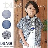 (ディラッシュ) DILASHライトデニム半袖シャツ/夏 80 プリント
