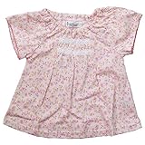 《初夏盛夏対応》(日本製) Pample Mousse(パンプルムース) 天竺ジャガード小花柄オーバーブラウス 90cm/PK NO.DP-82254