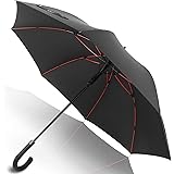 Anntrue 傘 長傘 メンズ レディース ワンタッチ 丈夫 撥水 耐風 Teflon加工 210T高強度グラスファイバー 軽量 大型 130cm 梅雨対策 晴雨兼用 収納ポーチ付き 永久保証付き