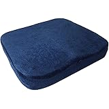 Banane D'or 車椅子用 低反発 滑り止め クッション 立体成型 車いす 座布団 洗えるカバー (ネイビー 滑り止め仕様)