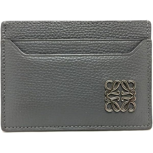 美品✨LOEWE 名刺入れ　ブラック　カールレザー　アナグラム ロエベ/名刺入れ/アナグラム ビジネスカードホルダー/黒