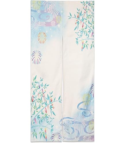 Amazon | 和風 のれん タペストリー 暖簾【秋の花】（幅85㎝ x 丈180cm