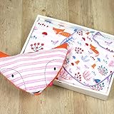 今治タオル もり ベビーギフト isso ecco 化粧箱 手提げ袋 ラッピング込 (バスタオルセット, ピンク)