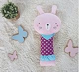 DEBON シートベルトカバー クッション コットン ショルダーパッド キッズ シートベルト枕 子供 車 カバー レディース 可愛い ぬいぐるみ （ウサギ）