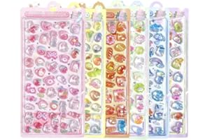 Sediven 3dシール 立体シール 可愛い 6枚セット 女の子 携帯電話飾り用手帳用 DIY用 日記帳用 貼り付け可能 手芸用品