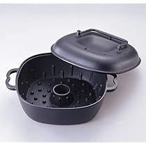 Amazon.co.jp: 岩鋳 Iwachu やきいも鍋 黒 内寸24.5×24.5cm 直火用