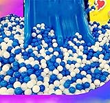 dengguoli 100個ホワイトブルー2.7インチ7 cmオーシャンボールソフトプラスチックBPAフリーair-filled Funny Toy for Baby Kid Swim
