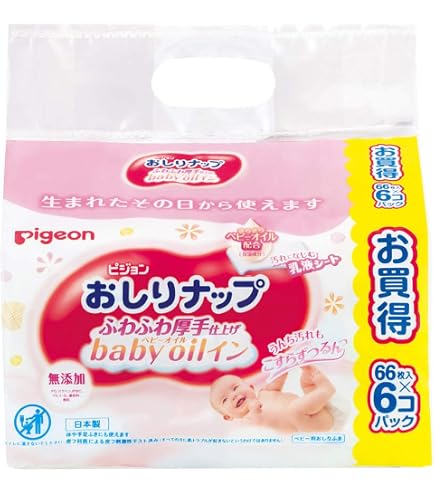 Amazon.co.jp: Pigeon Baby Wipes Refill, Soft Thick Finish, 99
