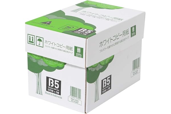 エイピーピー・ジャパン(APPJ) APP 高白色 ホワイトコピー用紙 B5 白色度93% 紙厚0.09mm 2500枚(500枚×5冊)