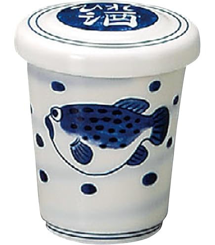 Amazon.co.jp: ヒレ酒カップ 竹製ハカマ付き 150cc 呉須ふぐ ひれ酒