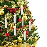iusun 10個入りちらつきLEDキャンドルライトFlamelessリモートコントロールクリスマスホーム装飾 ホワイト