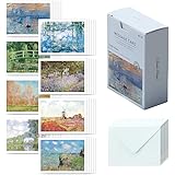 モノライク メッセージカード ミニカード モネ Message card Monet - 40枚封筒20枚セットミニサイズデザイン文具お祝いのカード感謝カード