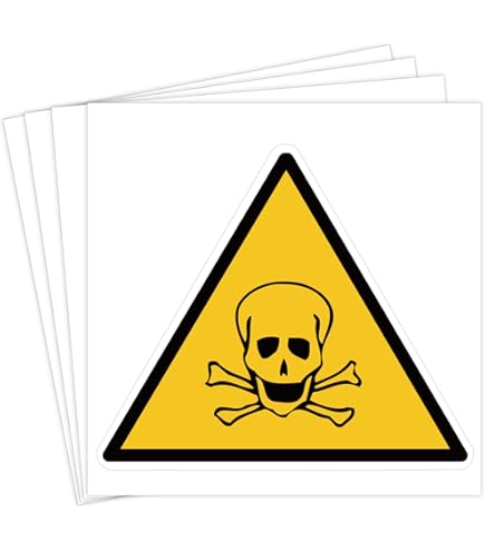 Skull And Crossbones Warning Sign Sticker Shipped Fast & Free