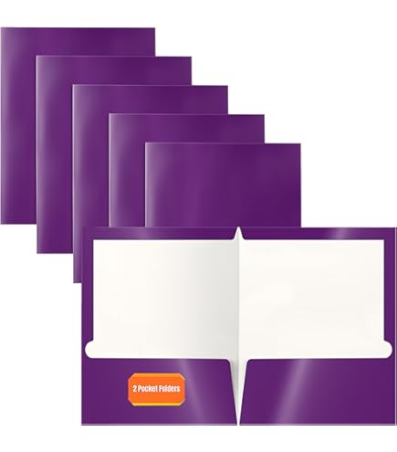 Better Office Products 2-Pocket Glossy Laminated Paper Folders,2 Pocket Portfolio Folder With