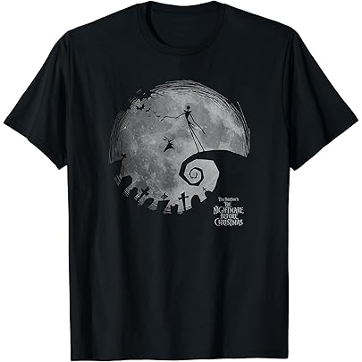 USA版 ディズニー ナイトメアビフォアクリスマス ジャック サリー Tシャツ Amazon | ディズニー ナイトメアー・ビフォア・クリスマス ジャック