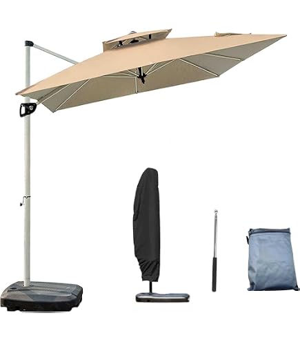 Amazon.co.jp: LYHBSX (80L水タンク) ガーデンパラソル 大型 直径(約