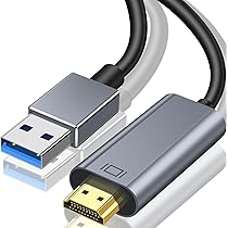 Amazon.co.jp: USB HDMI 変換ケーブル 1.8M ドライバー内蔵 USB (オス