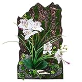 Silk Orchid Flower Arrangement Artificial plant Home Hotel School Decortion (White)【クリスマス】【ツリー】 [並行輸