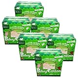 【セット品】ベビーコットン ワイド 200枚 ×6個