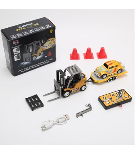 Amazon.co.jp: Xenotrix 1/64 RCフォークリフト、2.4Gミニ合金