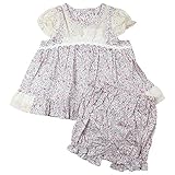 《H29年春物》(日本製) Pample Mousse(パンプルムース) クリスタルローンプリントレース切替ミルキースーツ 80cm /PK NO.DP-71407