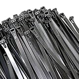 BuyCheapCables 15 3/4" Releasable Nylon Cable Zip Ties 8mm (Black - 50lbs - 100 Pack) [並行輸入品]