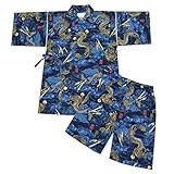 甚平スーツ キッズ ボーイズ 男の子 子供 夏物 ドラゴン 花火 和柄 水玉 夏祭り fo-jink 110cm No.08