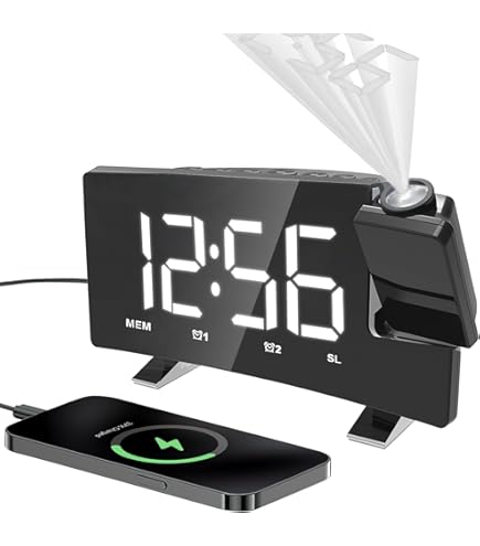 Amazon.co.jp: EVILTO 温湿度計 デジタル投影時計 多機能