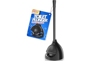 LOVLOY Toilet Plunger with Holder, Plunger with Unique Holder, Plungers for Bathroom with Holder, Toilet Plunger Heavy Duty (