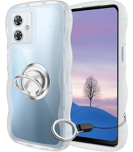 Amazon.co.jp: Motorola Moto G64Y 5G/G64 5G ケース クリア ウェーブ