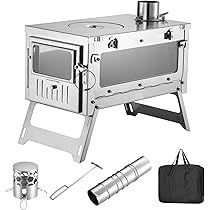 おまけ煙突付きSENQI 薪ストーブ キャンプ テント コンロ 折りたたみ式 Amazon.co.jp: SENQI 薪ストーブ キャンプ テント コンロ ステンレス