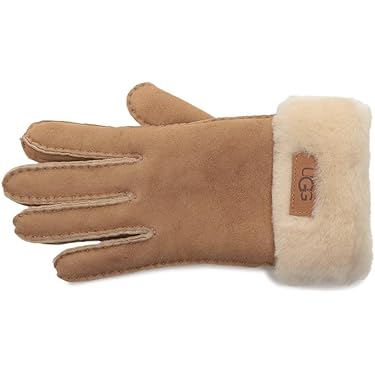 UGG 【新品未使用品】Wレザースエードファー付きスマホ対応手袋M