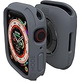 elkson (エルクソン) Apple Watch 45mmバンパーケース Quattro 2.0シリーズ 頑丈なケース Apple WatchとiWatch Series 9 8 7用 ミリタリーグレードの丈夫な保護カバー 柔軟な耐衝撃 グレー