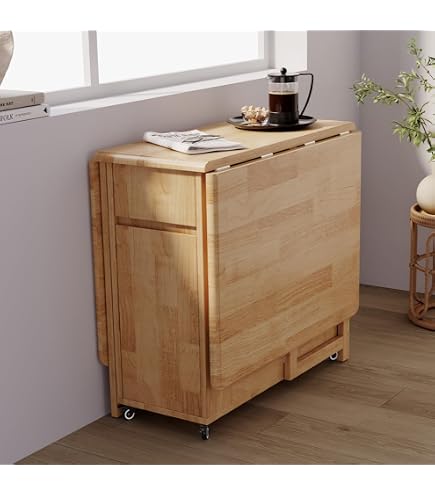 【完成品】折りたたみダイニングテーブル キャスター付き Amazon.co.jp: Zxyler 木製折りたたみダイニング｜キャスター付き伸縮
